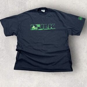 2003 The Hulk‎ Movie Promo T-Shirt Men's XL Black Heavyweight Cotton M&O Knits